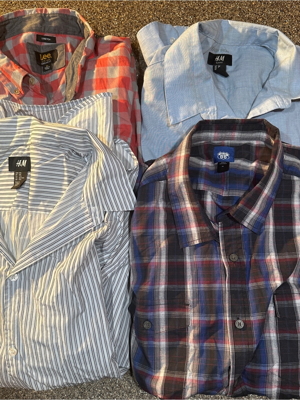 Lot of 4 Mens Name Brand Casual Dress Shirts XXL